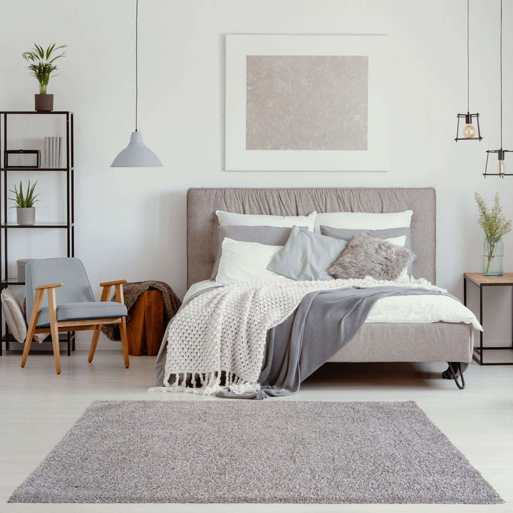 Modern Luxury Grey Shaggy Area Rug | The Rugs Collection