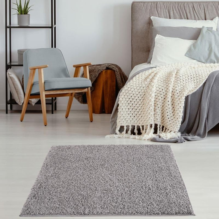 Modern Luxury Grey Shaggy Area Rug | The Rugs Collection