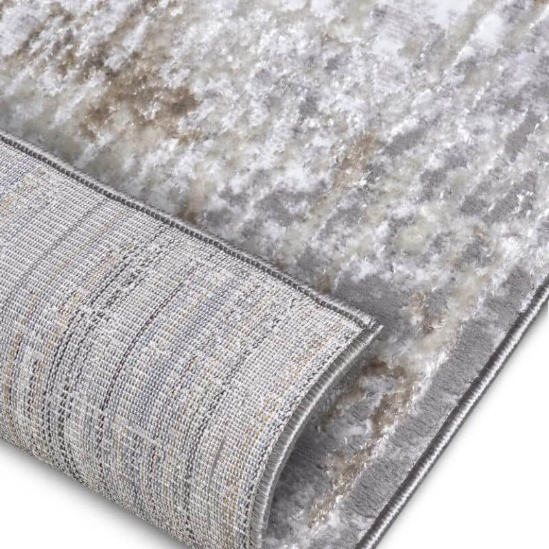 The Rugs Shine Design Abstract Cream Grey Quality Rug
