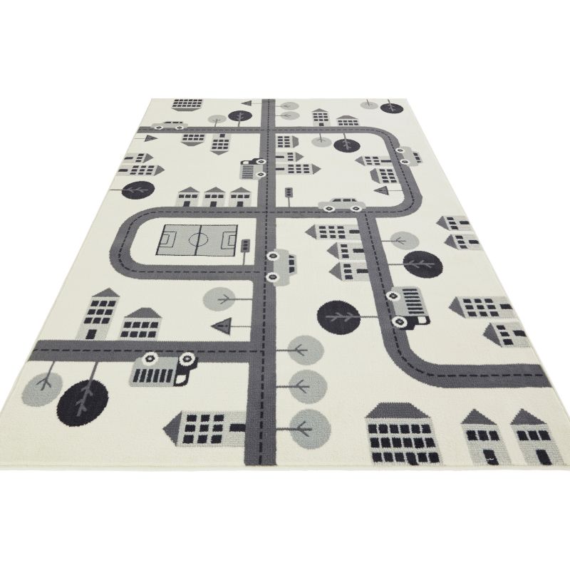 Town Rug Child The Rugs Quality Short Pile Children Town Play White Rug