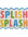 Colorful 'Splish Splash' rug with scalloped edge on a white background