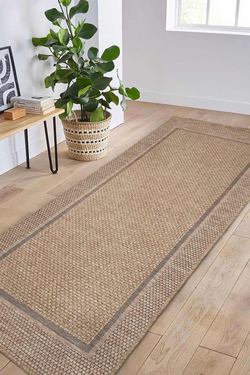 The Rugs Summer Latte Border Rug – Indoor/Outdoor Rug