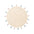 Round beige rug with colorful tassels on a white background