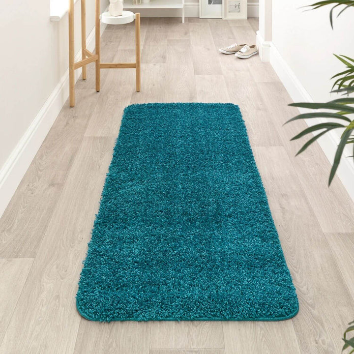 Washable Teal Shaggy Rug | Luxury British Design | The Rugs