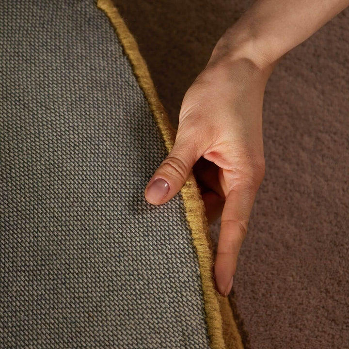 Ted Baker Wool Rug, Beige Multicolour, cotton backing, geometric design, hard-wearing rug, hand-woven rug.