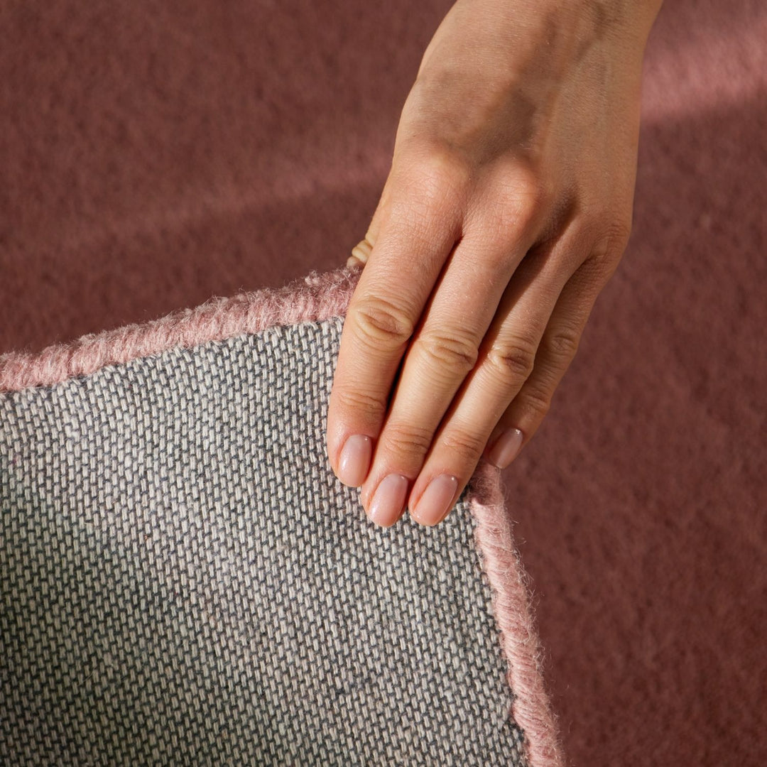 Ted Baker Wool Rug, Beige Multicolour, cotton backing, geometric design, hard-wearing rug, hand-woven rug.