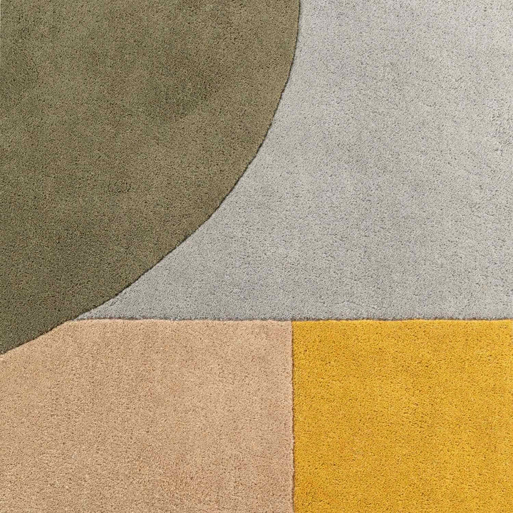 Ted Baker Wool Multicolour Rug, underfloor heating, thick pile, abstract geometry design, hand-crafted rug.