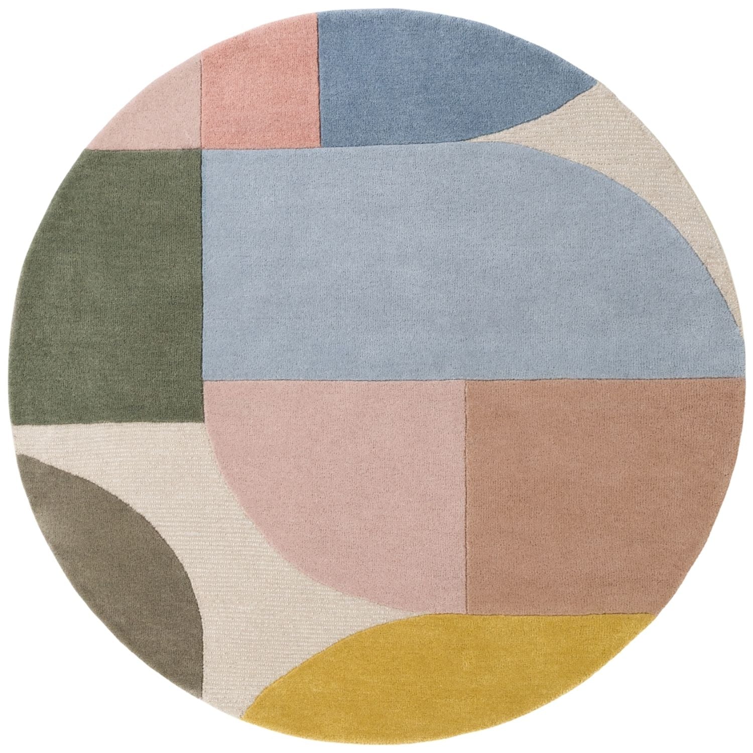 Ted Baker wool cream multicolour rug, shed-resistant, eco-friendly, sound-absorbing, hand-made rug.