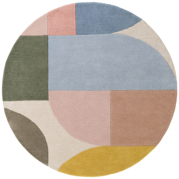 Ted Baker wool cream multicolour rug, shed-resistant, eco-friendly, sound-absorbing, hand-made rug.