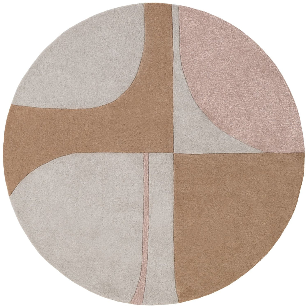 Ted Baker wool Cream beige rug, geometric design, ultra soft pile, hand-woven, durable material.
