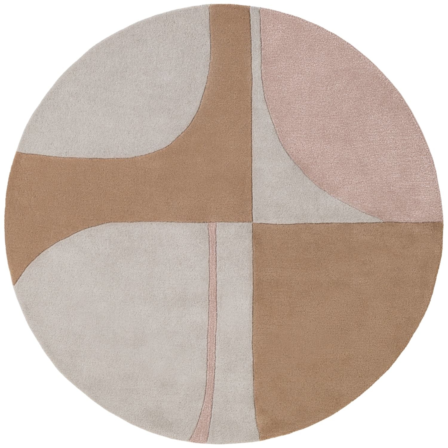 Ted Baker wool Cream beige rug, geometric design, ultra soft pile, hand-woven, durable material.