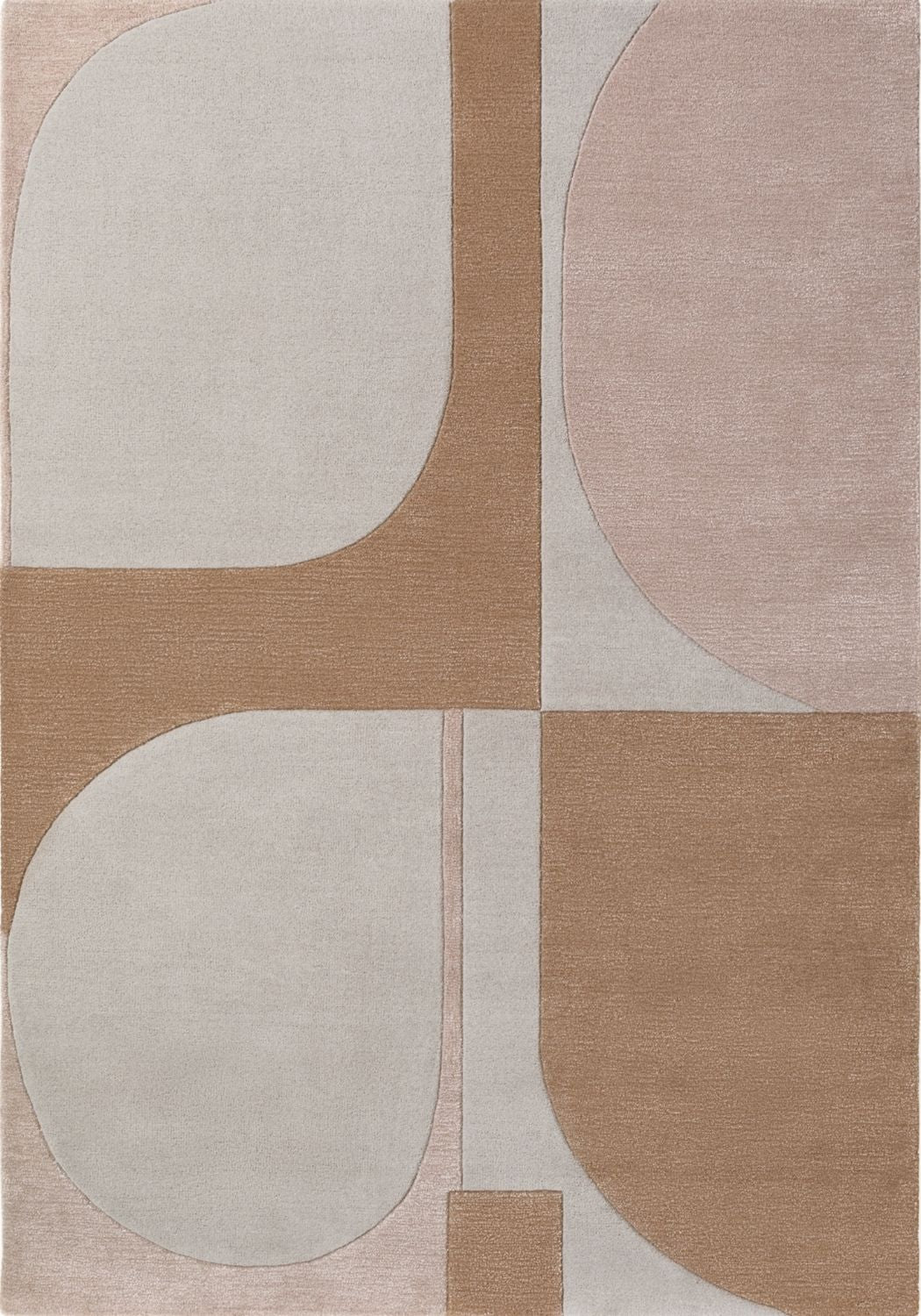 Ted Baker wool Cream beige rug, geometric design, ultra soft pile, hand-woven, durable material.