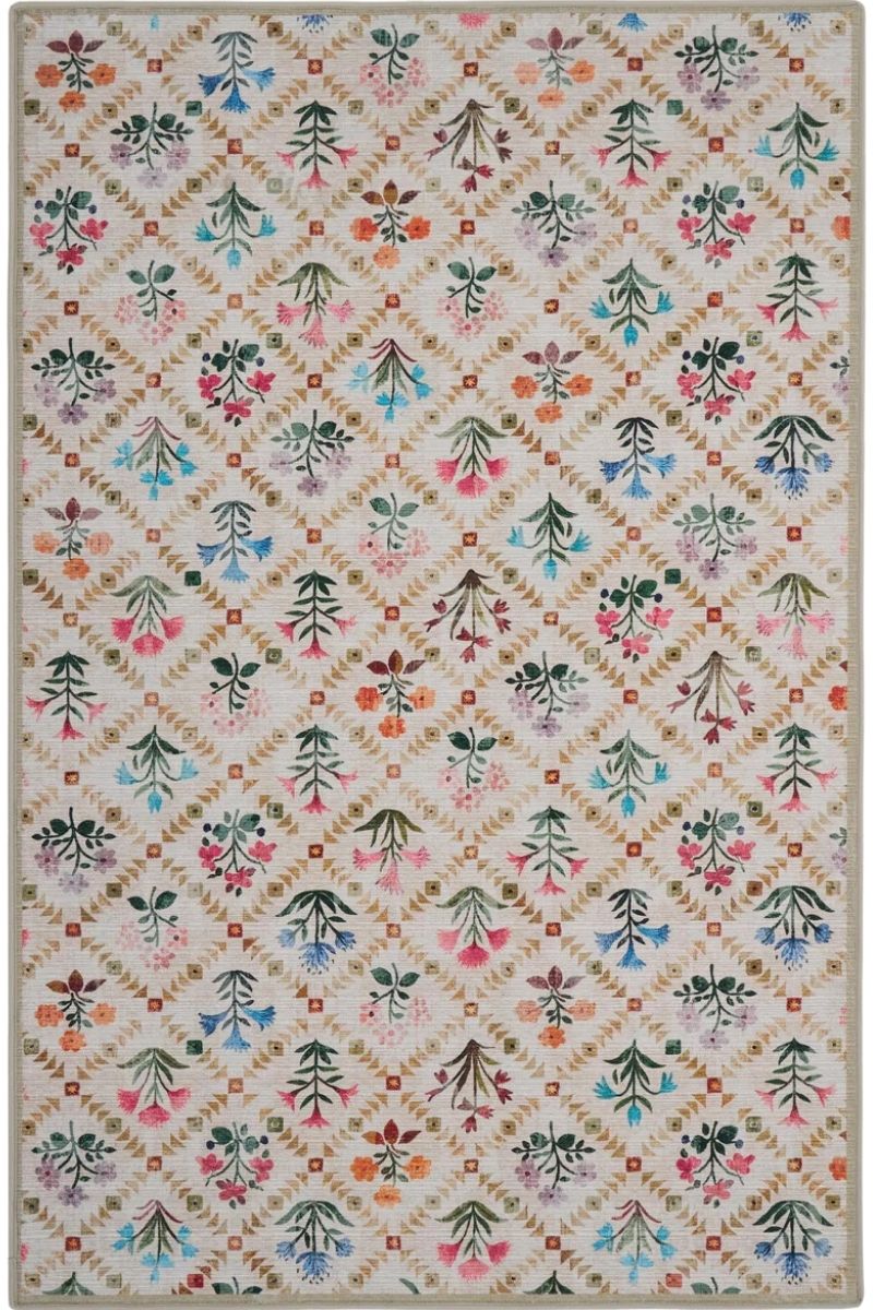 Eco-Washable Wildflower Patch Rug