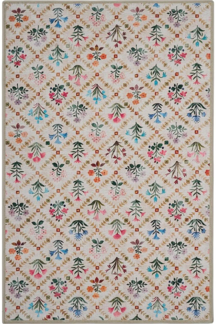 Eco-Washable Wildflower Patch Rug