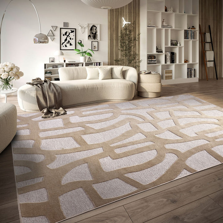 The Rugs Geometric Design Short Pile Rug - Modern Comfort