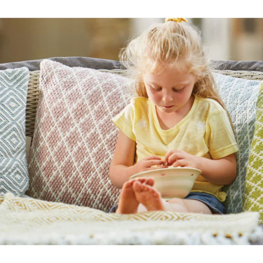 Trellis Design Woven Cushion |Eco-Friendly Comfort |The Rugs