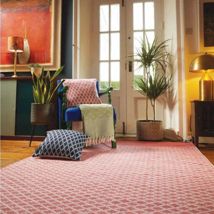 Trellis Design Woven Cushion |Eco-Friendly Comfort |The Rugs