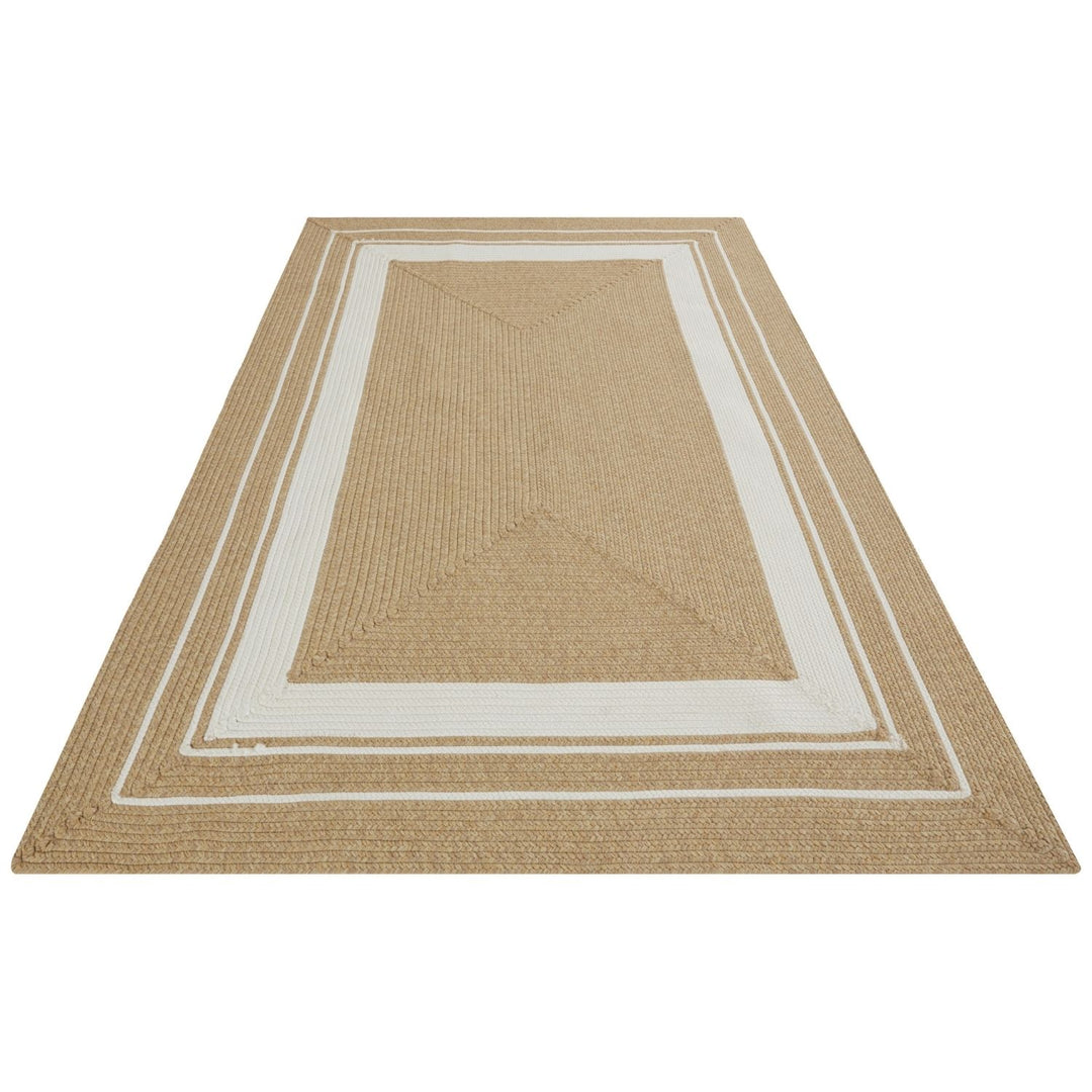 Northrugs Trenzado Indoor en outdoor tapijt, modern design, vouwweefsel, handgemaakte look voor balkon, terras, tuin, woonkamer, duurzaam, onderhoudsarm, groen, 120 x 170 cm
