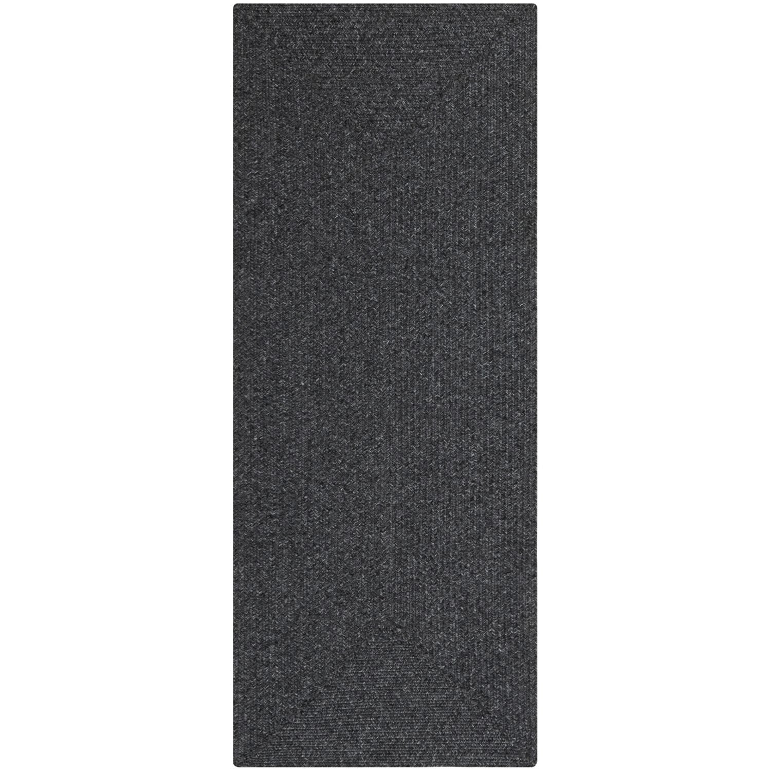 Indoor Outdoor Trenzado Dark Grey Rug