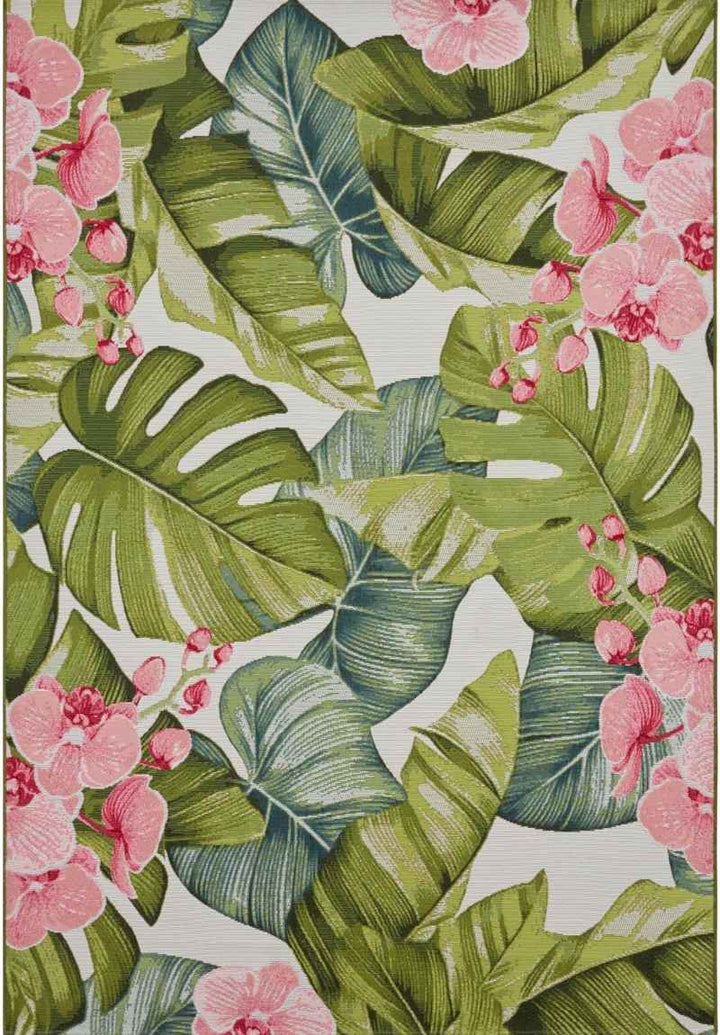 Indoor-Outdoor Tropical Design Rug