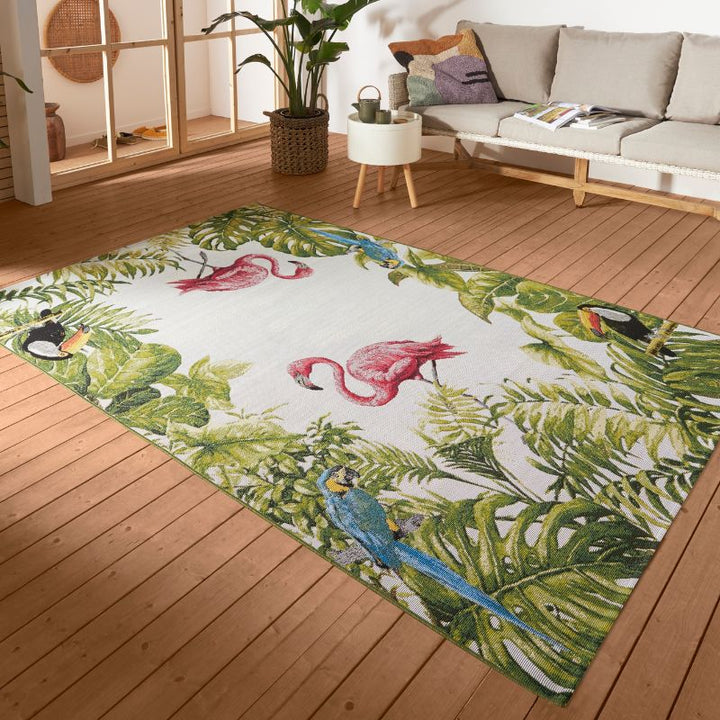 Indoor-Outdoor Tropical Design Rug