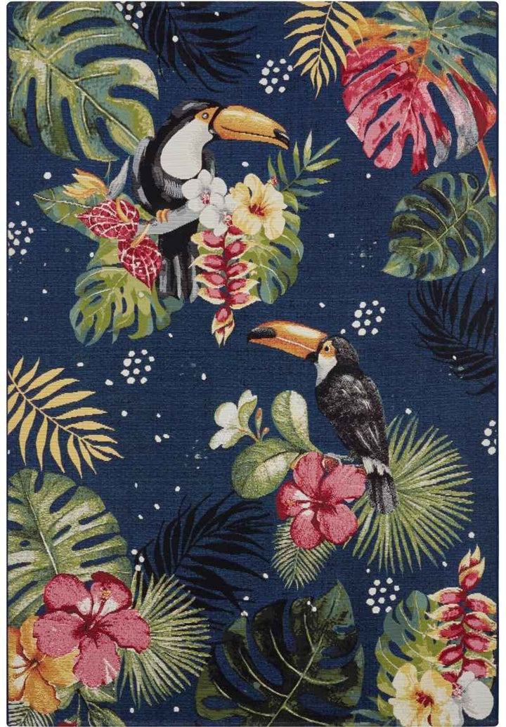 Indoor-Outdoor Tropical Design Rug