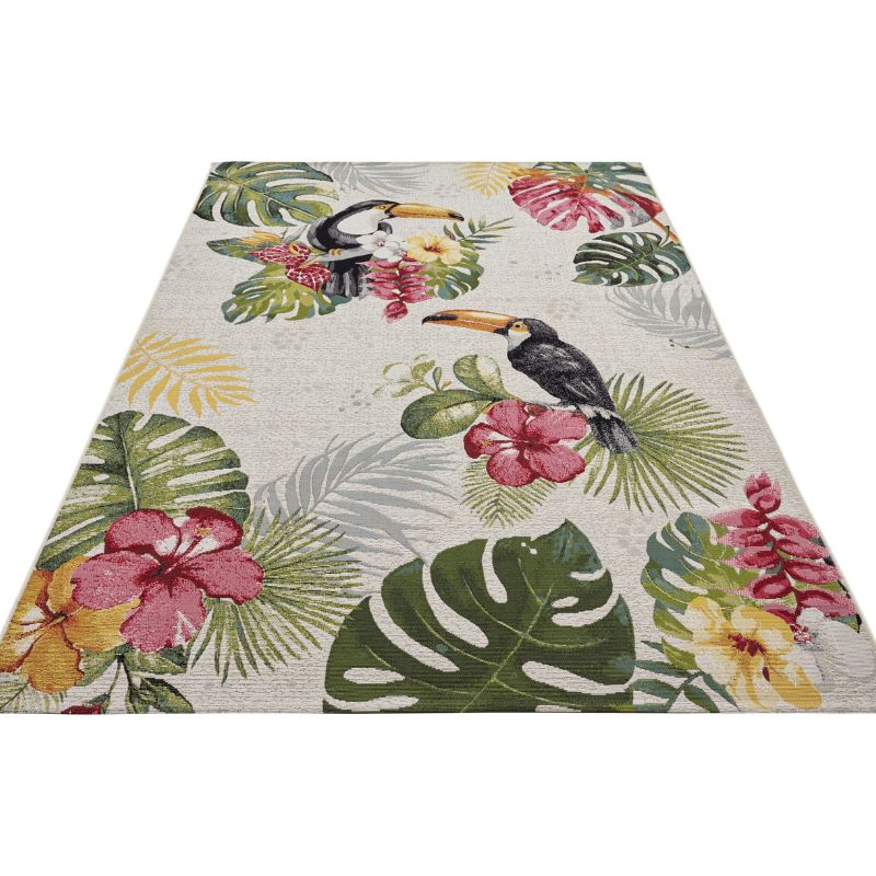 Indoor-Outdoor Tropical Design Rug