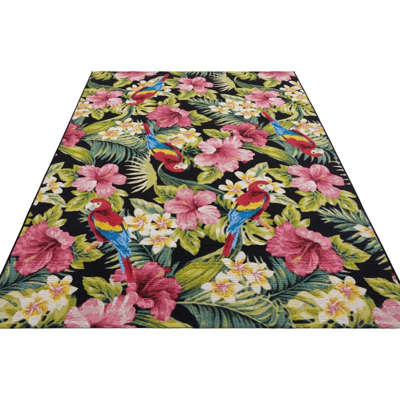 Indoor-Outdoor Tropical Design Rug
