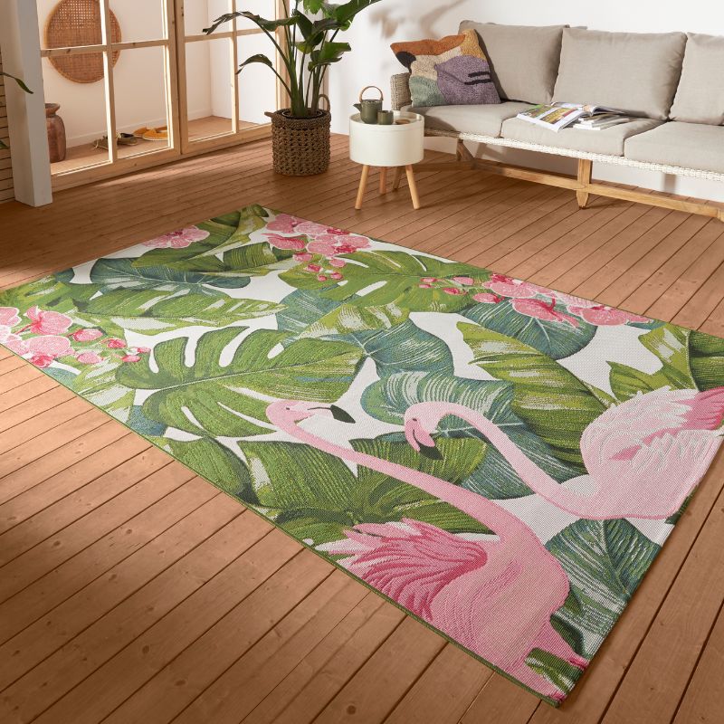 Indoor-Outdoor Tropical Design Rug