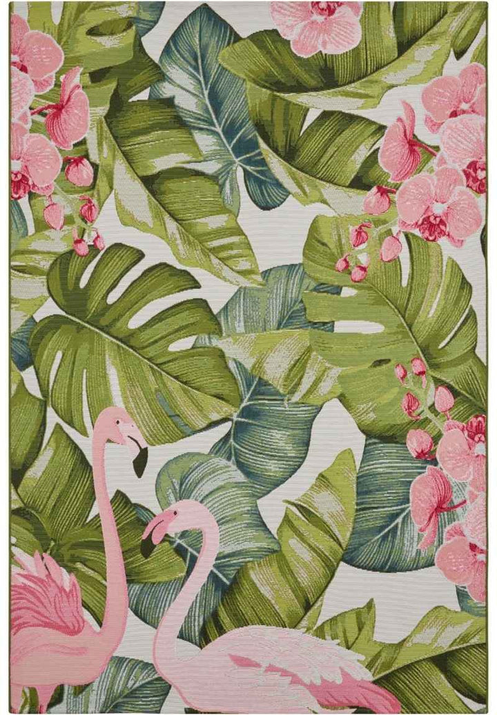 Indoor-Outdoor Tropical Design Rug