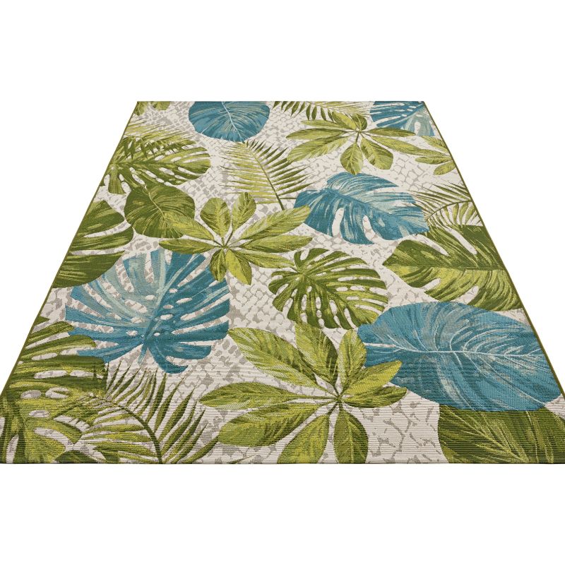 Indoor-Outdoor Tropical Design Rug