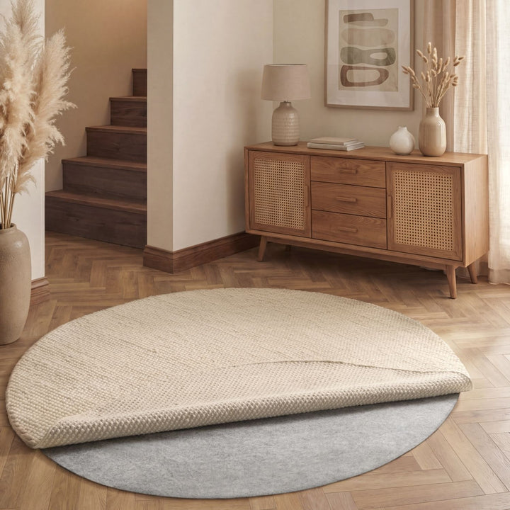 Vikosa Solid Rug Underlay Prove Grey round gripper