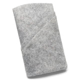 Gray felt notebook on a white background