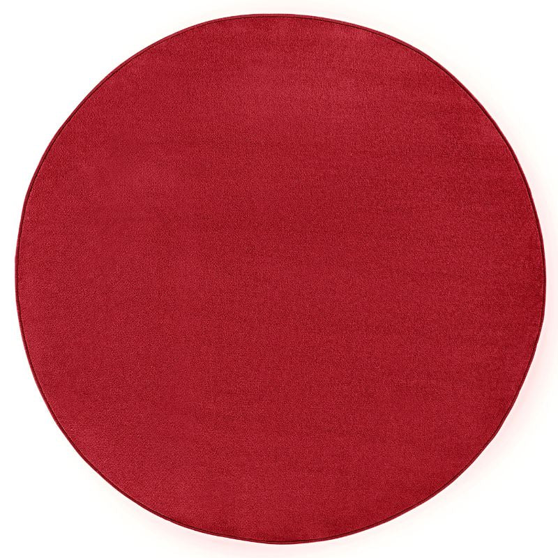 Modern Plain Red Rug – Soft Short Pile
