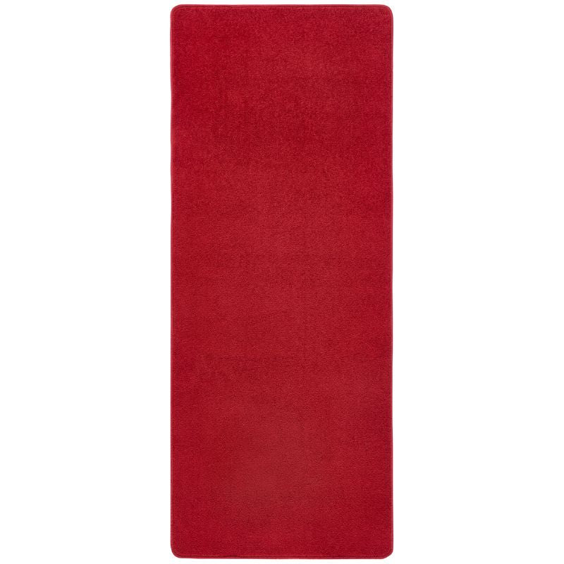 Modern Plain Red Rug – Soft Short Pile