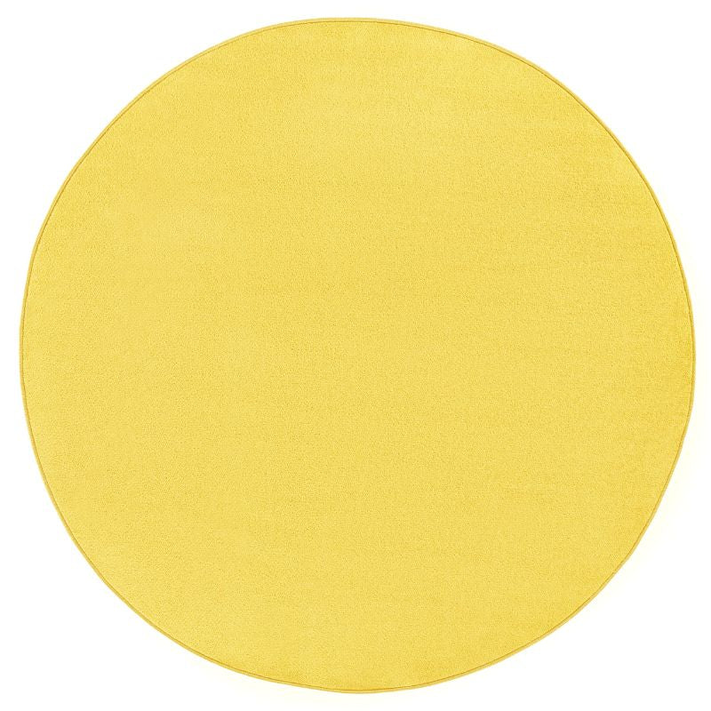 Modern Plain Yellow Rug – Soft Short Pile