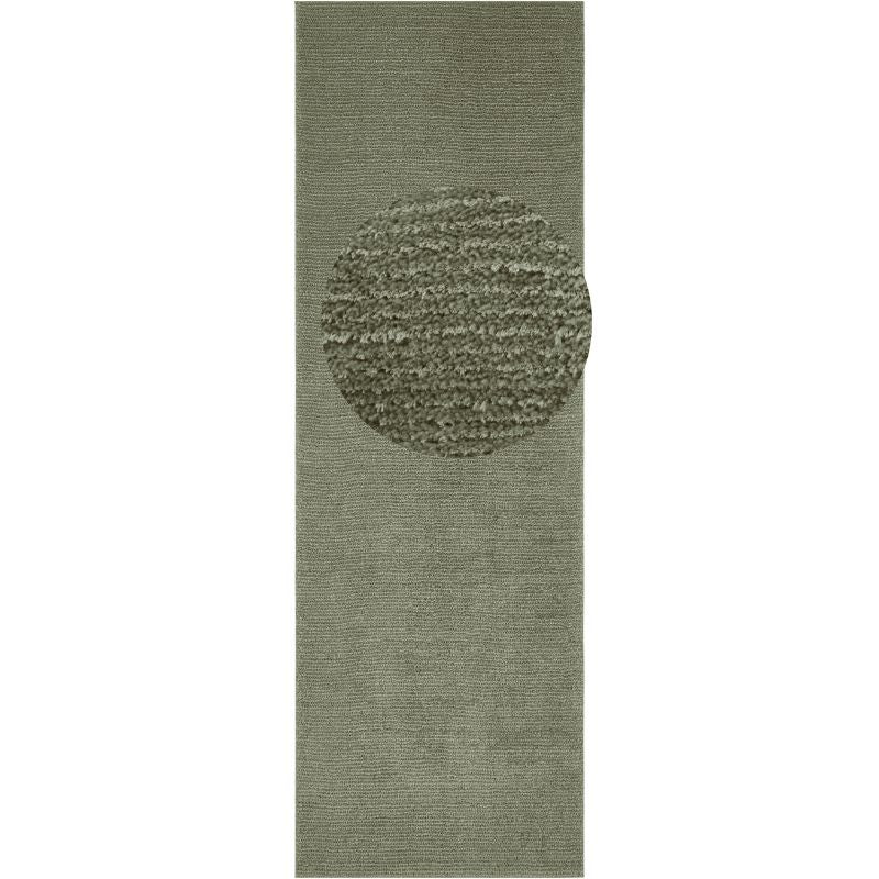 Supersoft Unicolor Short-Pile Green Rug