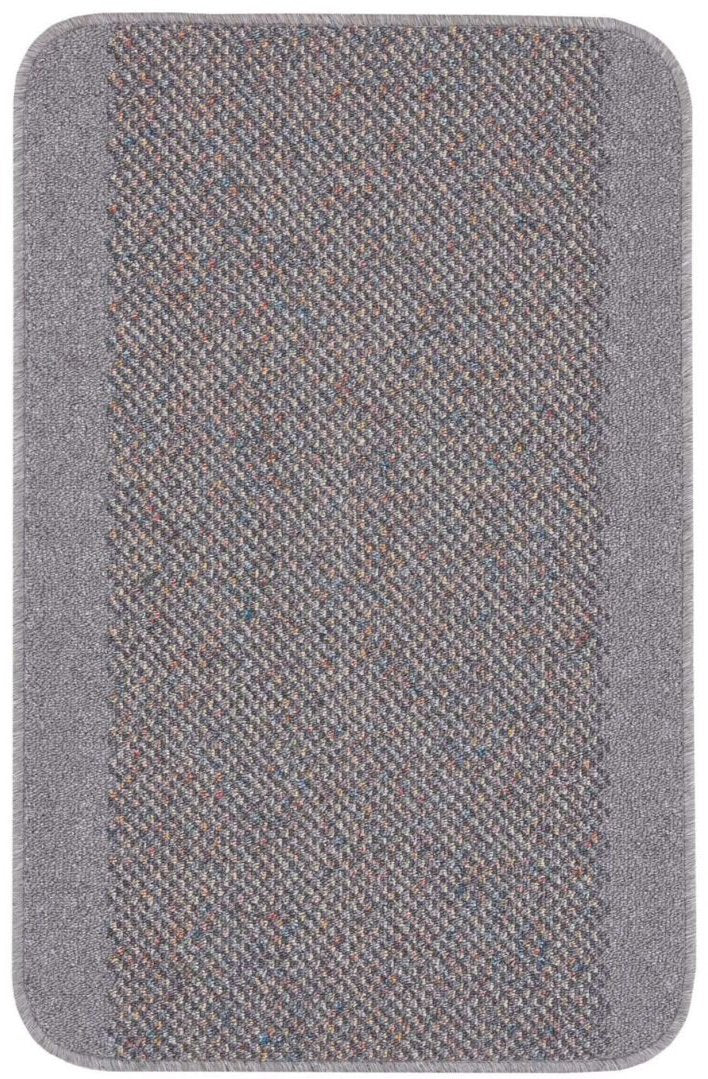 Washable Bordered Silver Grey Rug| 110G