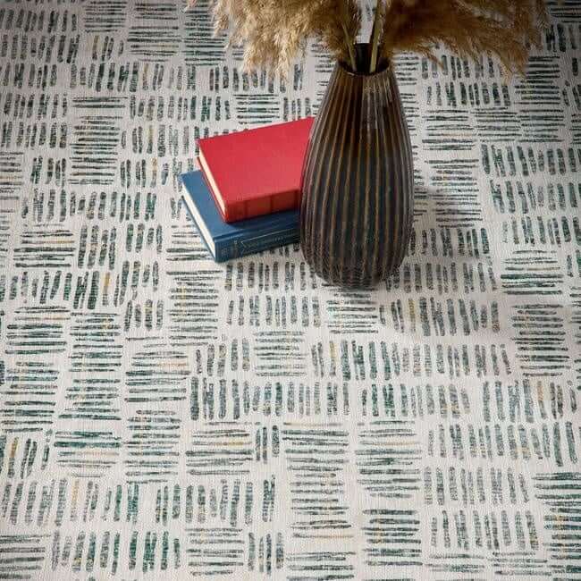 The Rugs Eco-Washable Grey Blue Green Vintage Rug |Stylish & Practical