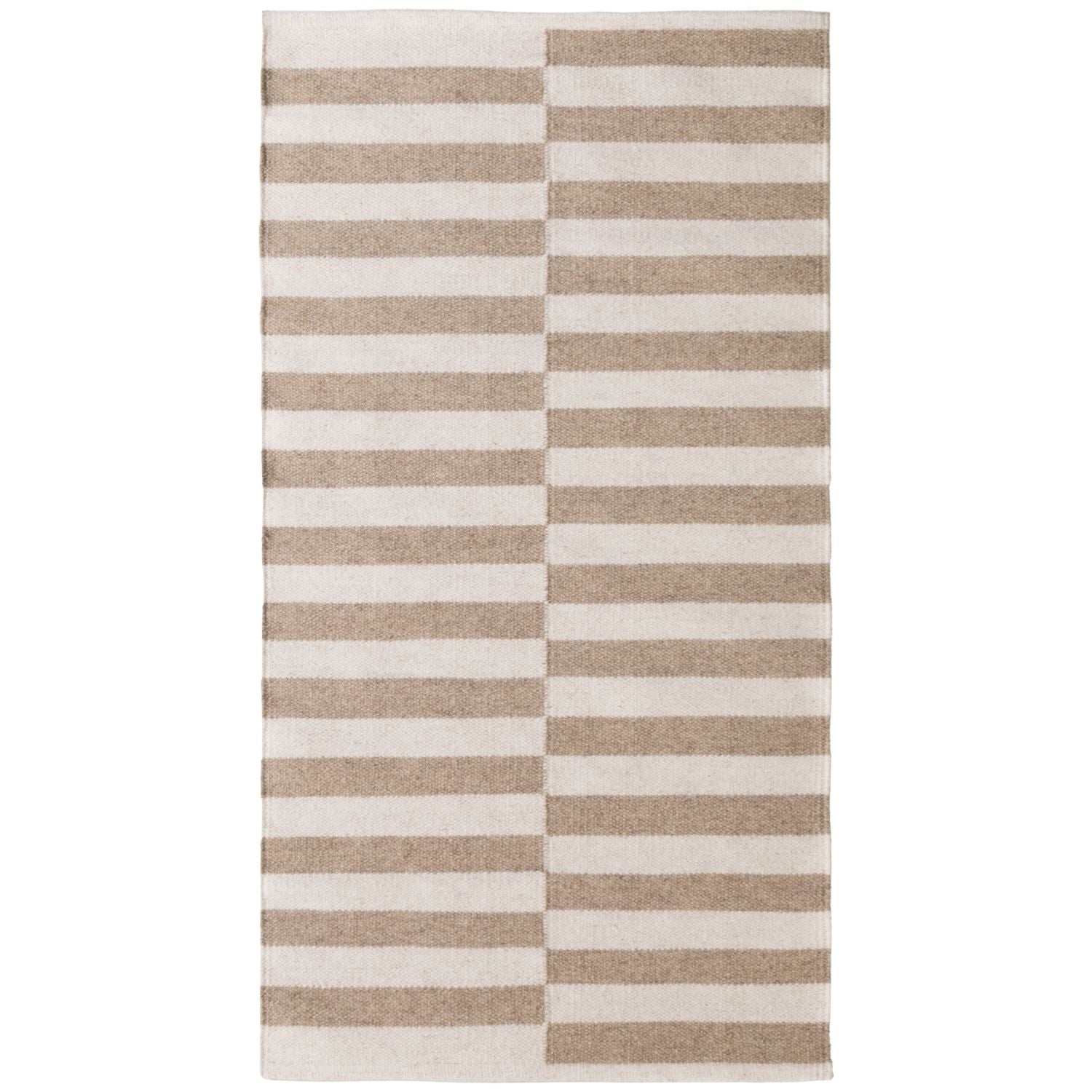Vika Beige colour wool rug, textured pile, reversible rug, eco-friendly, hand-made rug.