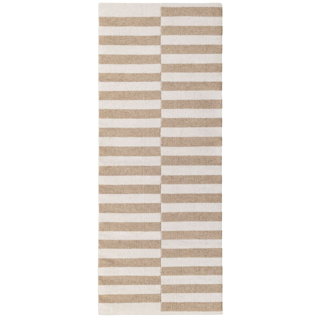 Vika Beige colour wool rug, textured pile, reversible rug, eco-friendly, hand-made rug.
