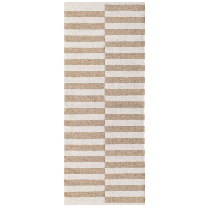 Vika Beige colour wool rug, textured pile, reversible rug, eco-friendly, hand-made rug.
