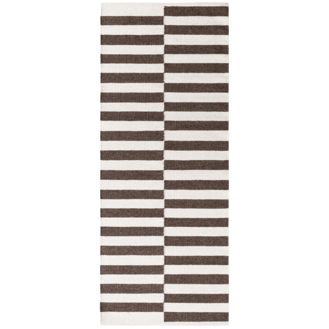 Vika Brown Wool Rug sound-absorbing rug, long-lasting, hand-woven rug.