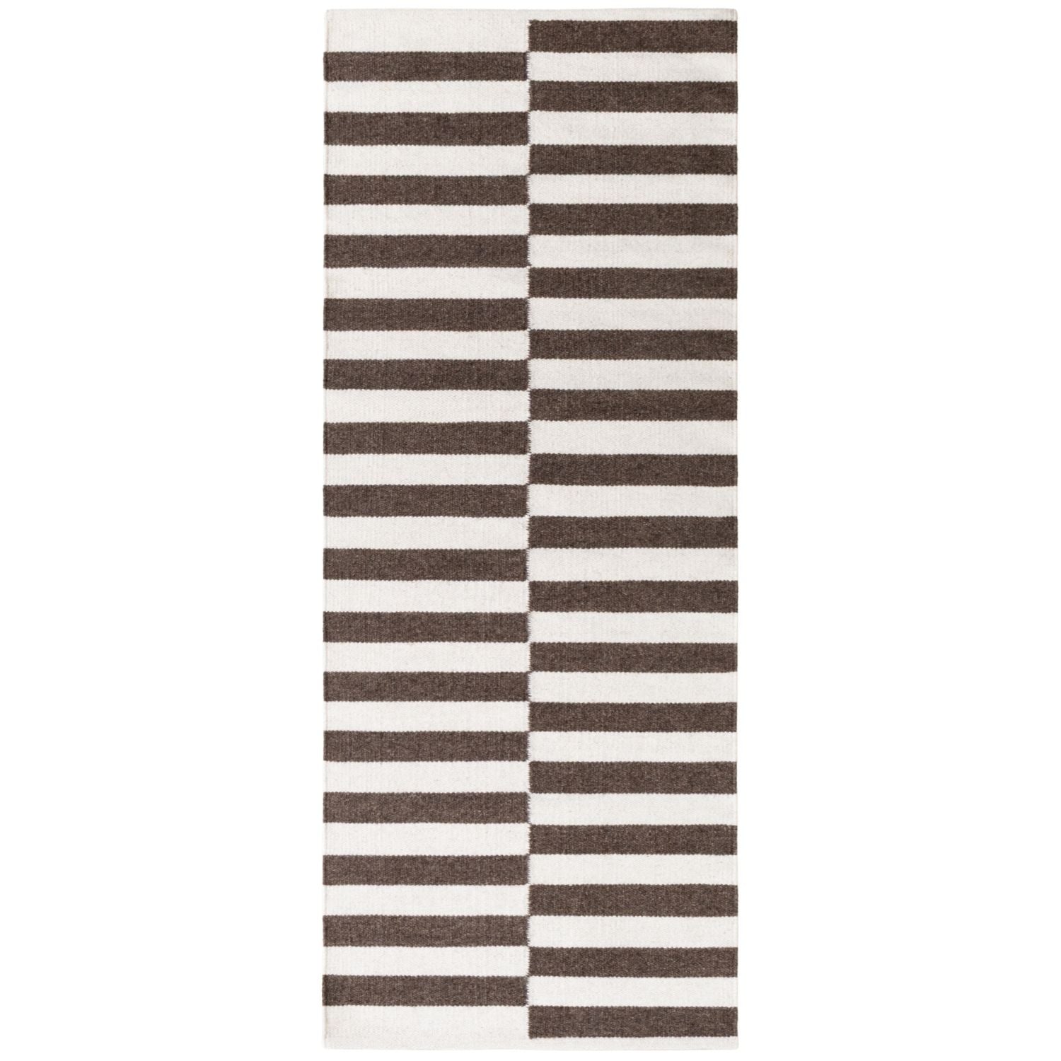 Vika Brown Wool Rug sound-absorbing rug, long-lasting, hand-woven rug.