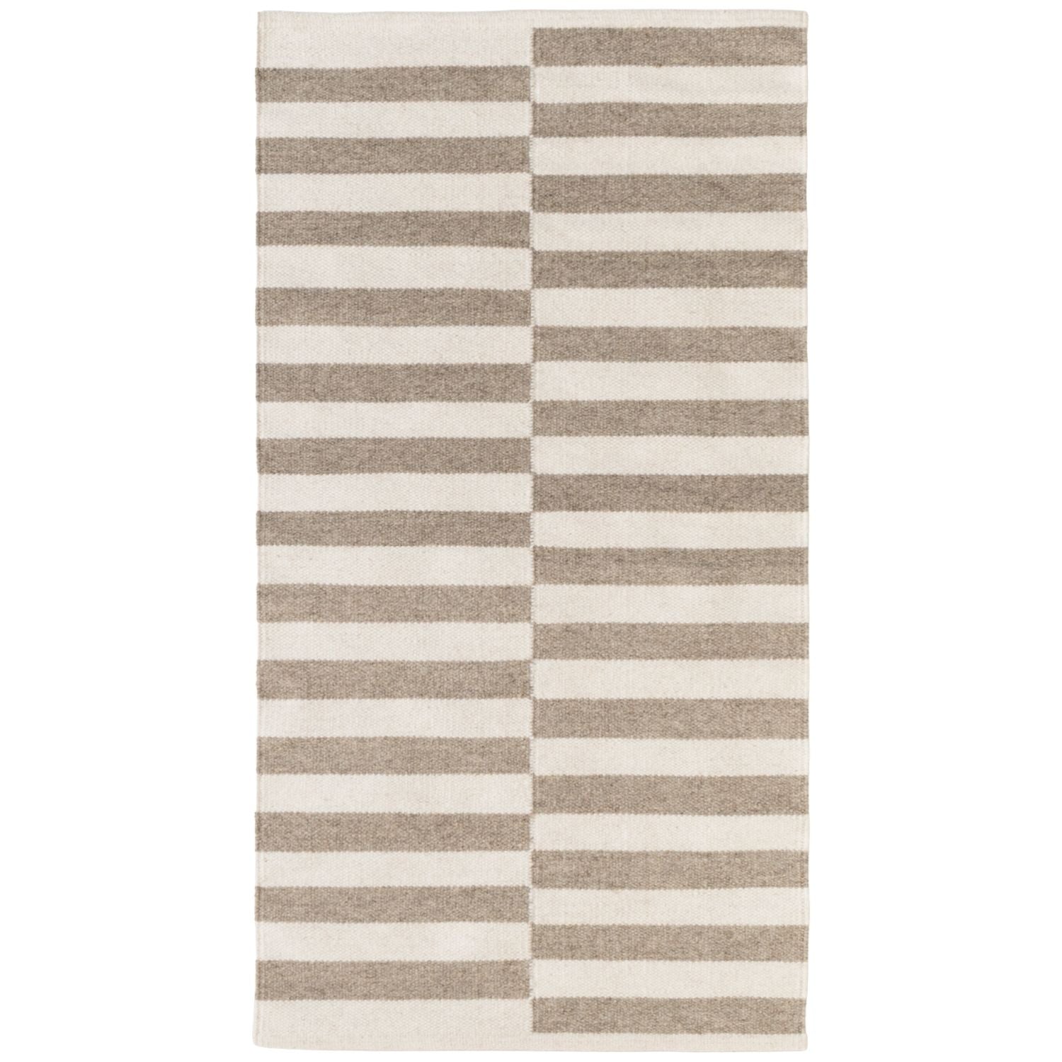 Vika Grey wool rug, striped design, reversible, underfloor heating, hand-woven, easy-care rug.