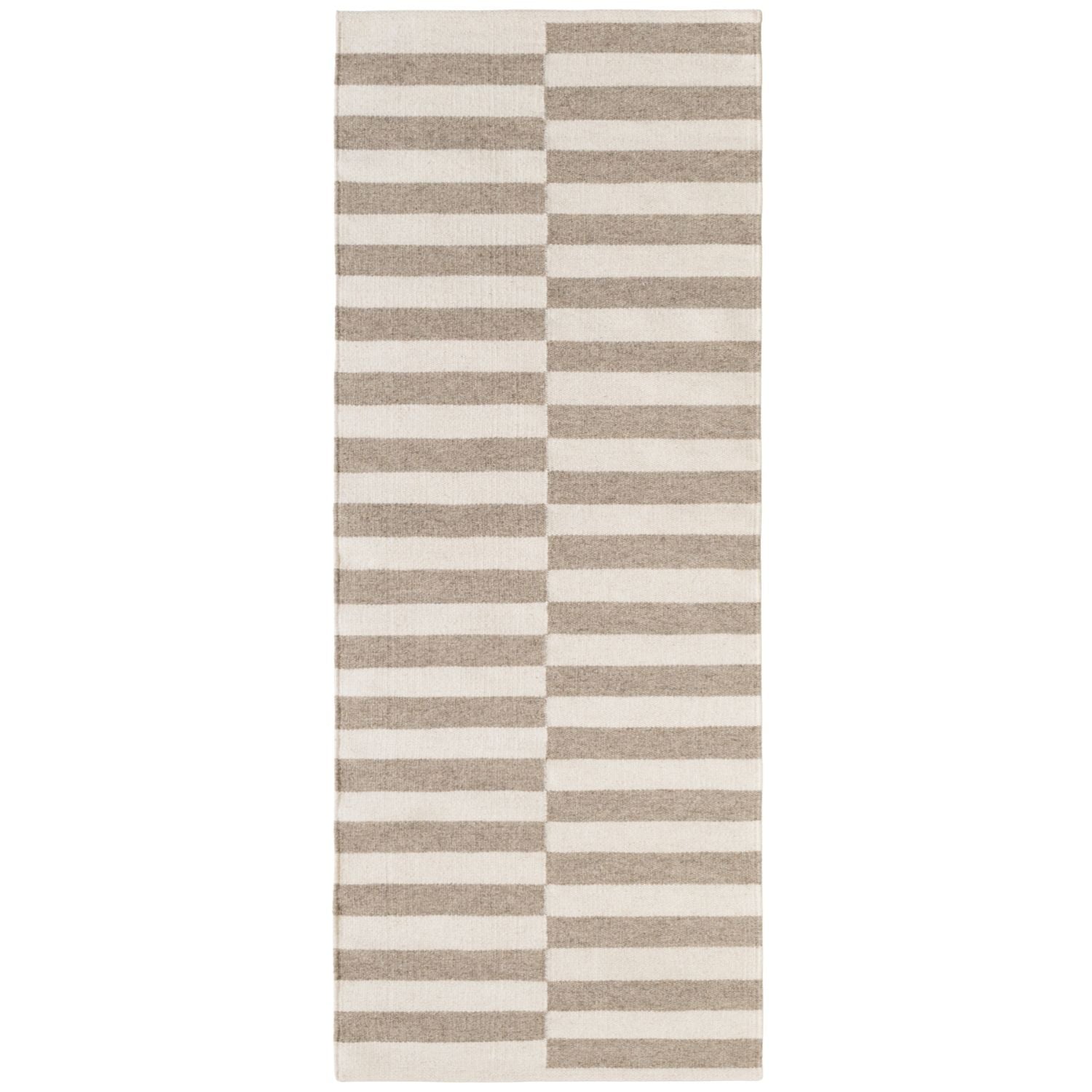 Vika Grey wool rug, striped design, reversible, underfloor heating, hand-woven, easy-care rug.