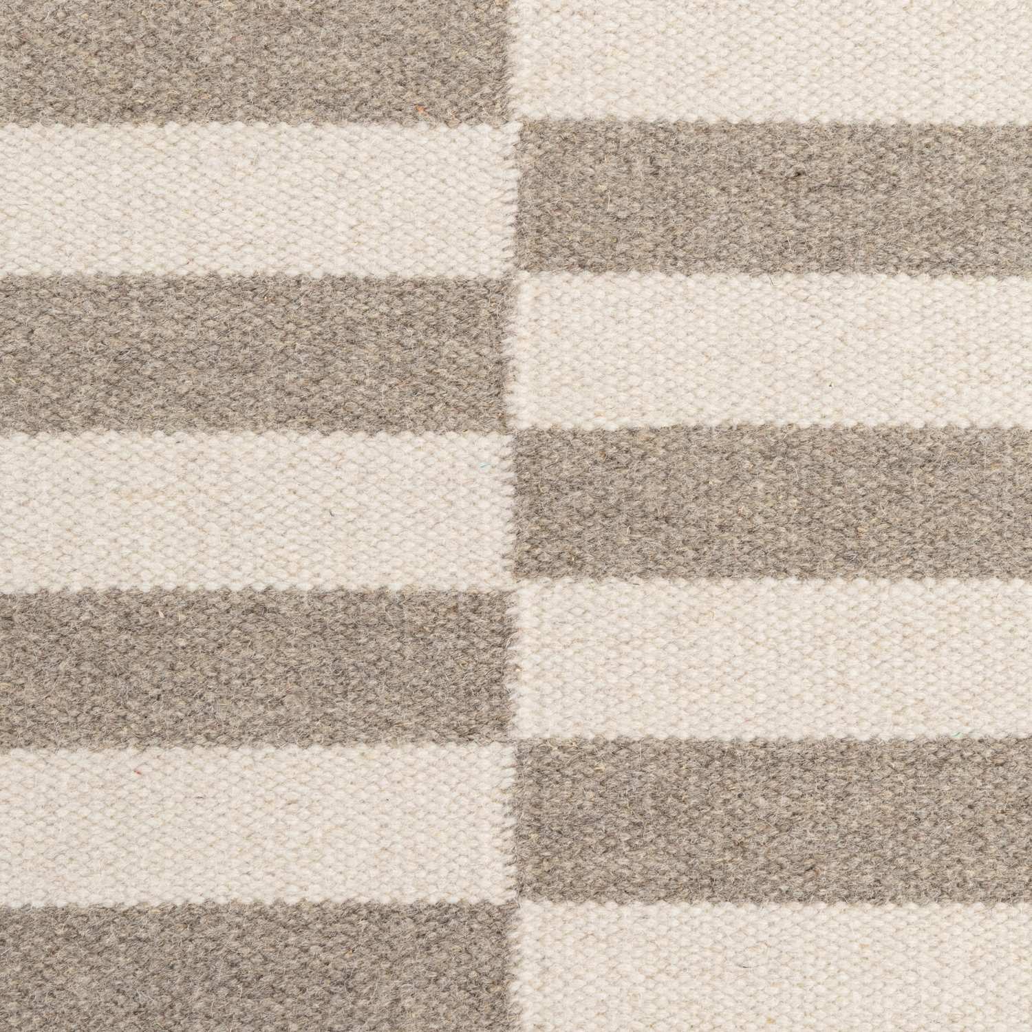 Vika Grey wool rug, striped design, reversible, underfloor heating, hand-woven, easy-care rug.