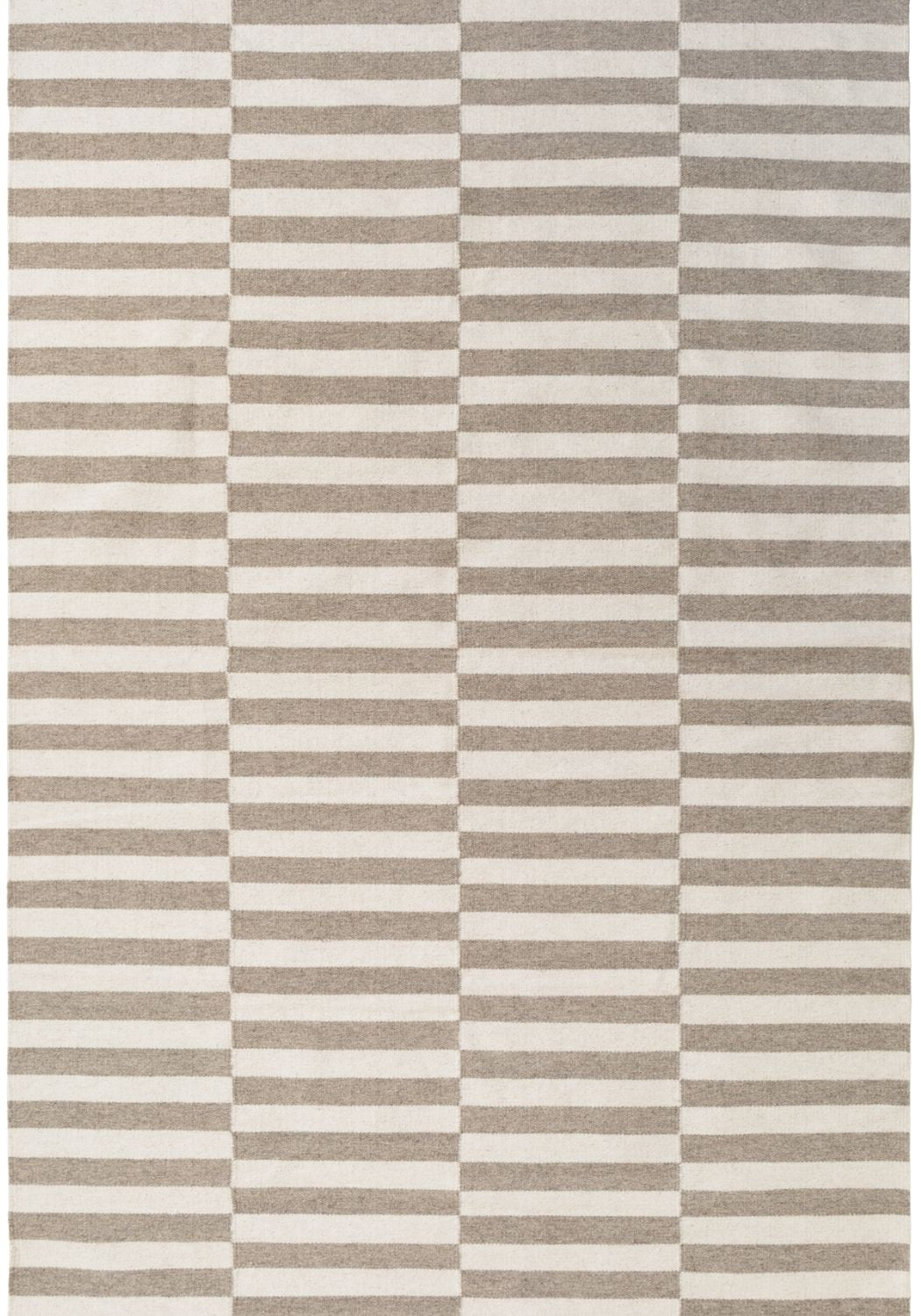 Vika Grey wool rug, striped design, reversible, underfloor heating, hand-woven, easy-care rug.