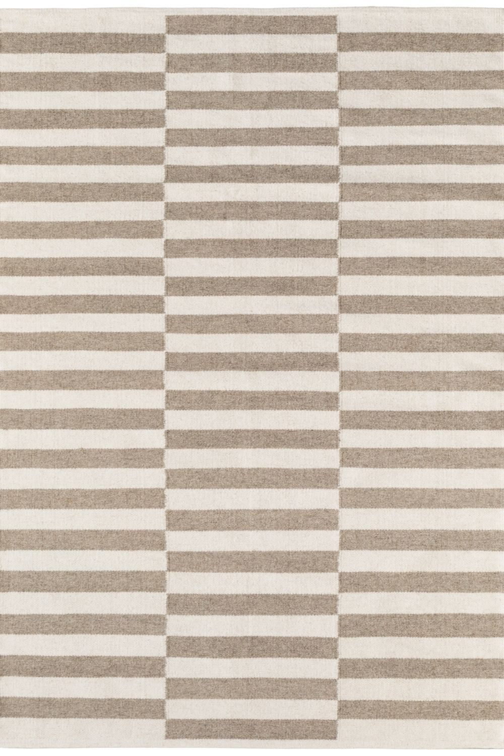 Vika Grey wool rug, striped design, reversible, underfloor heating, hand-woven, easy-care rug.