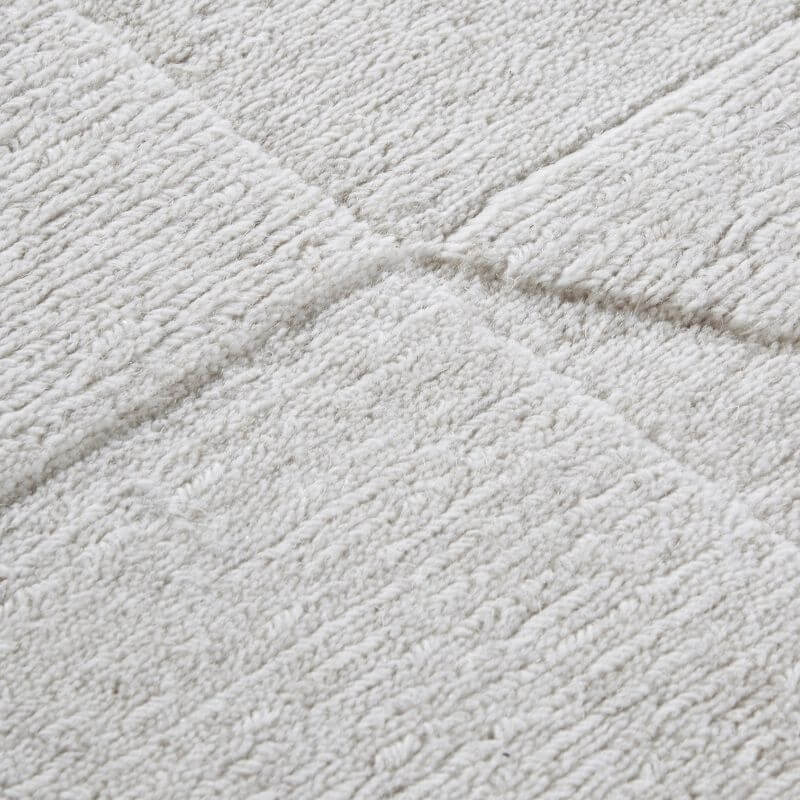 The Rugs Premium Ursule Wool White Handwoven Quality Rug